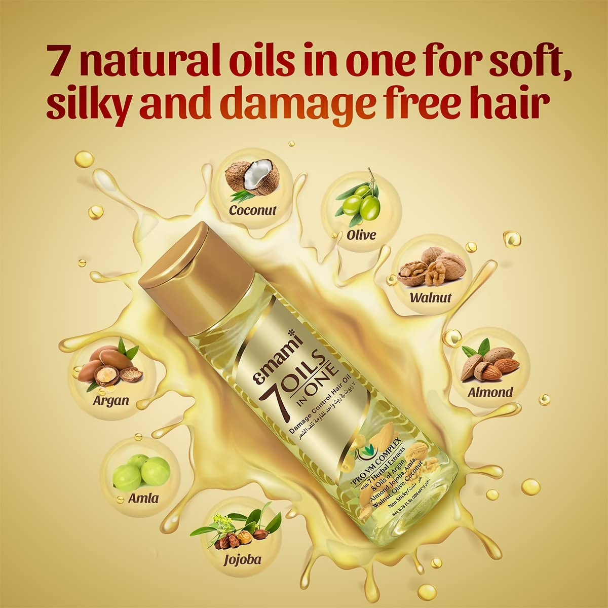 Emami 7 Oils in One Damage Control Hair Oil | Swadesiicart