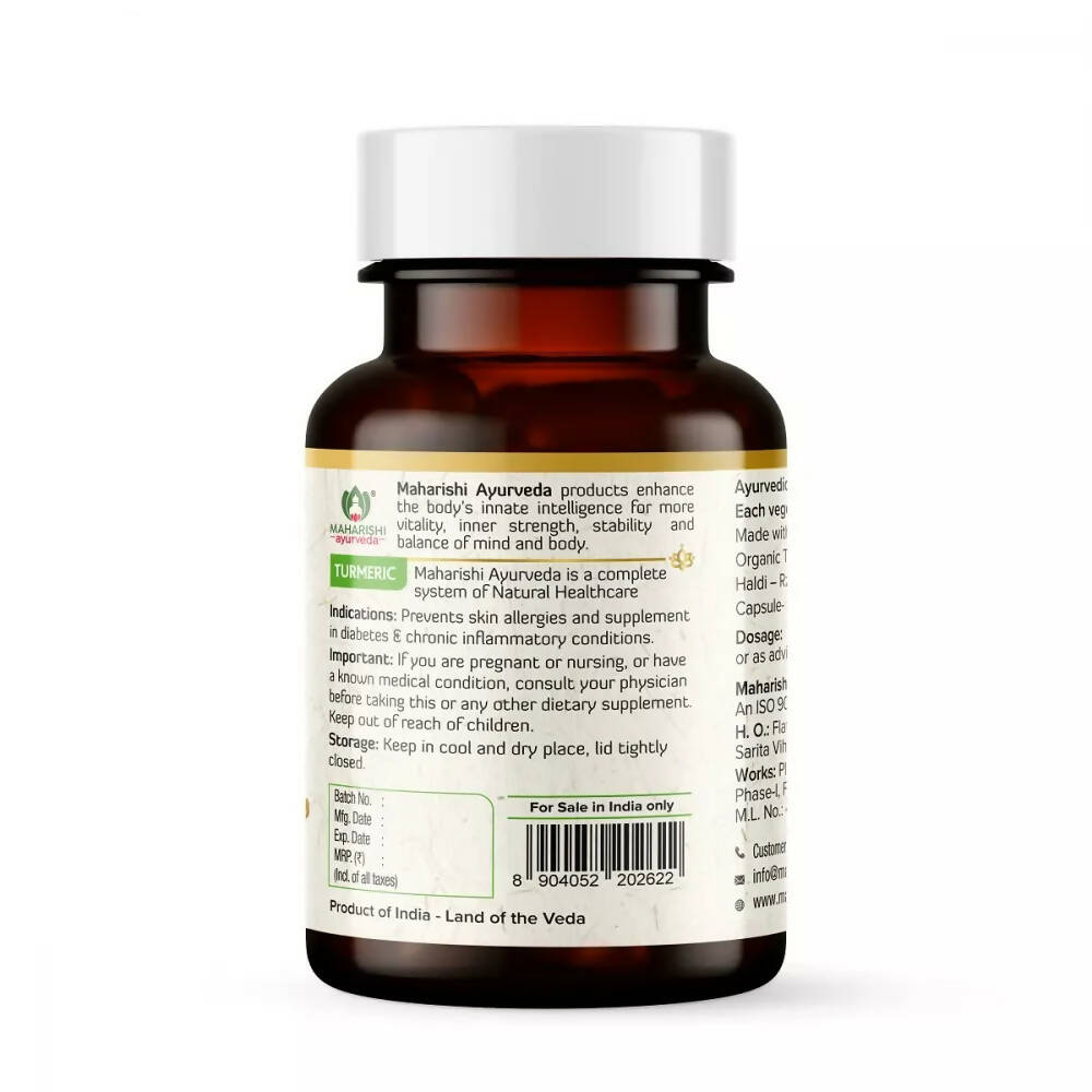 Maharishi Ayurveda Organic Turmeric Capsules - Swadesiicart