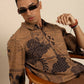 Brown Men Pure Cotton Relaxed Floral Opaque Printed Casual Shirt - Mahotsav
