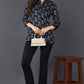 Ahika Black Cotton Blend Ethnic Motifs Printed Straight Tunic - Swadesiicart