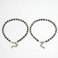 NVR Women's Evil Eye Black & Silver Anklets | Swadesiicart