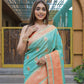 Vamsee Madhavi Sea Green Soft Silk Saree - Swadesiicart