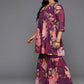 Ahalyaa Women's Traditional Wear Co-ords - Purple - Swadesiicart