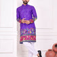 Anaita Violet Dola Silk Straight Kurta With Foil Work