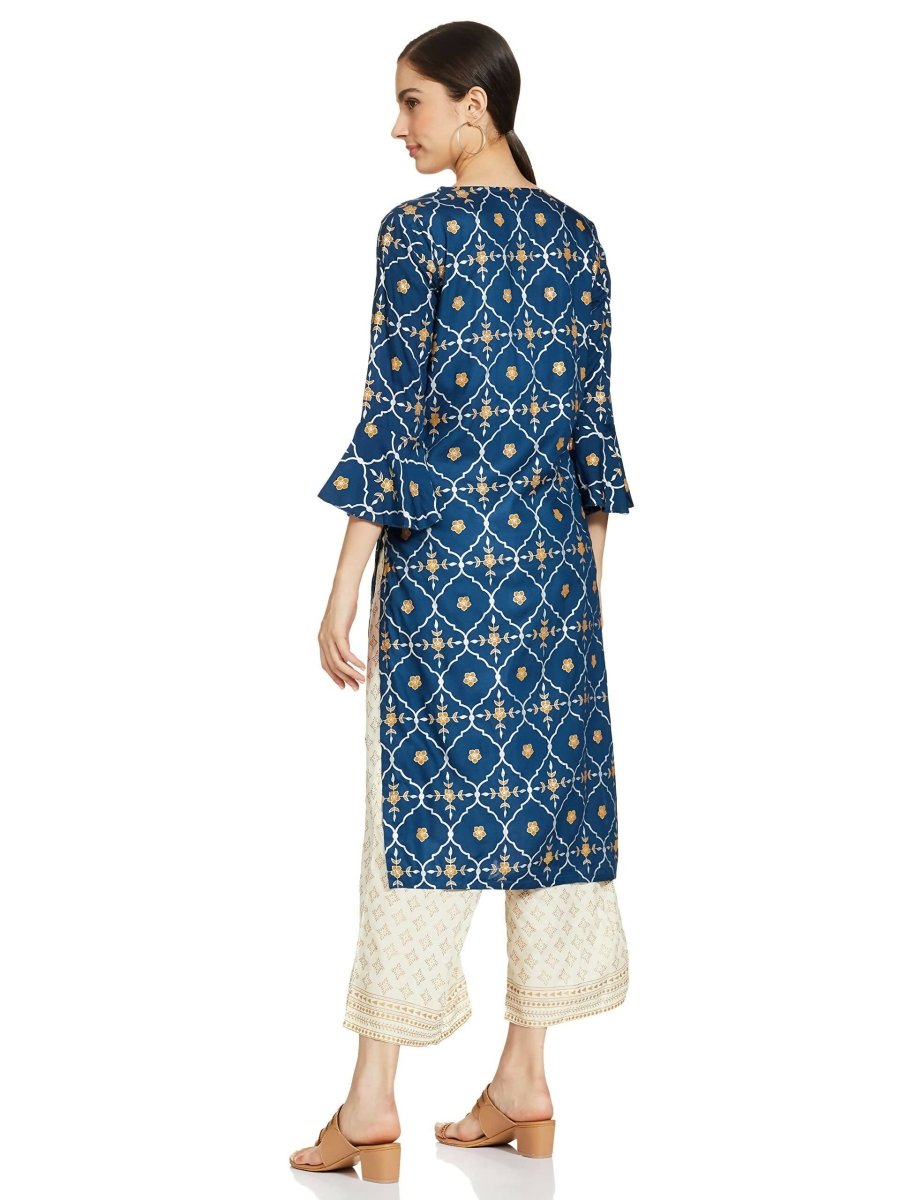 Anubhutee Women's Rayon Straight Printed Kurta with Palazzo | Swadesiicart
