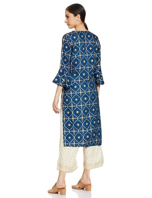Anubhutee Women's Rayon Straight Printed Kurta with Palazzo | Swadesiicart