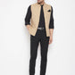 Even Apparels Beige Linen Men Woven Nehru Jacket LN719 | Swadesiicart