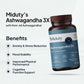 Miduty by Palak Notes KSM 66 Ashwagandha 3x Capsules - Swadesiicart