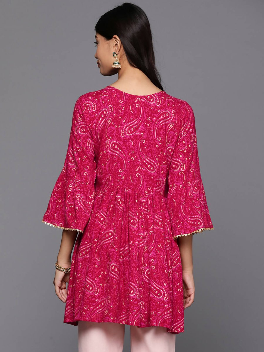 Ahalyaa Women's Traditional wear Tunic - Red | Swadesiicart