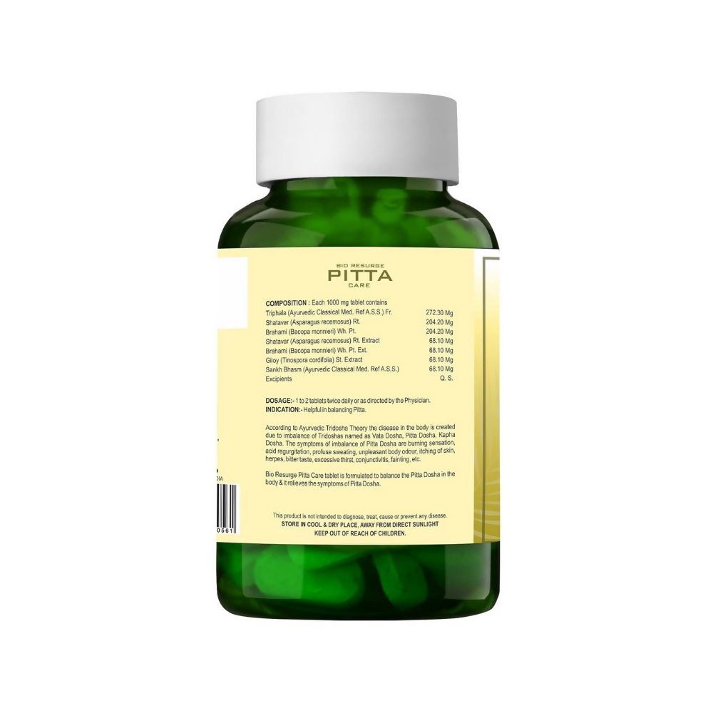 Bio Resurge Life Pitta Care Tablets - Swadesiicart