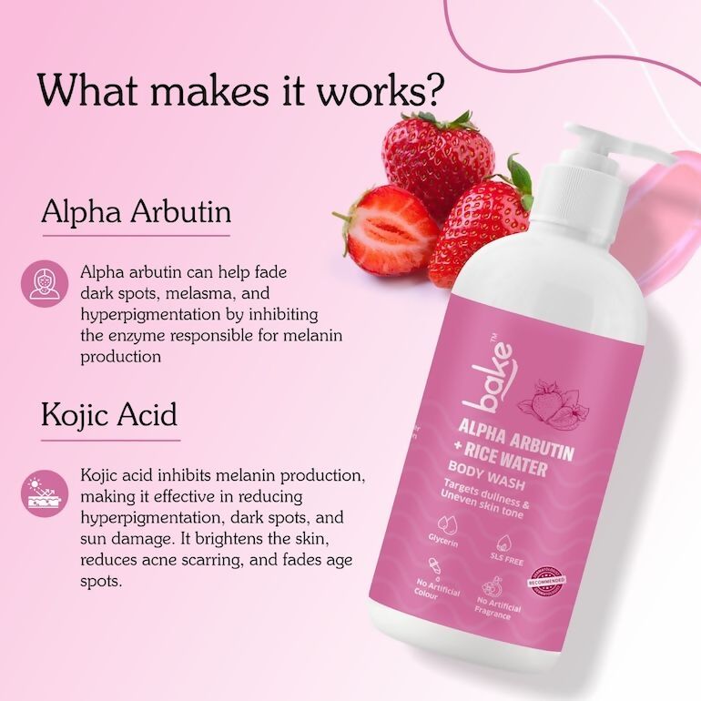 Bake Alpha Arbutin Body Wash | Swadesiicart