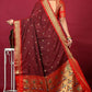 Jyoti Fashion Women's Maroon Paithani Silk Zari Woven Saree with Blouse | Swadesiicart