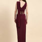 Maroon Polyester Solid Ready to Wear Saree with stitched Blouse - Nita | Swadesiicart