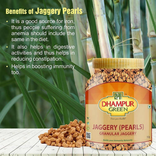 Dhampur Green Jaggery Pearls | Swadesiicart