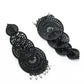 Mominos Fashion Johar Kamal Women's Latest Design Black Color Earrings - Swadesiicart