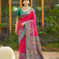 Shree Shyam Fashion Red Soft Silk Saree