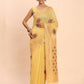 Shree Shyam Fashion Linen Cotton Yellow Saree
