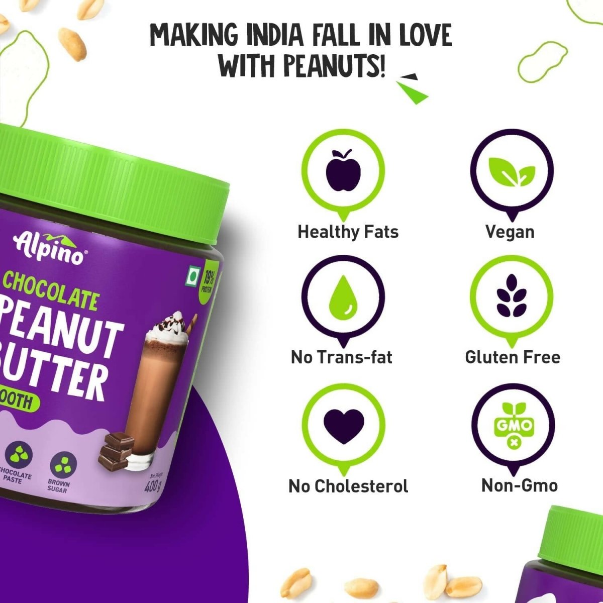 Alpino Chocolate Peanut Butter Smooth - Swadesiicart