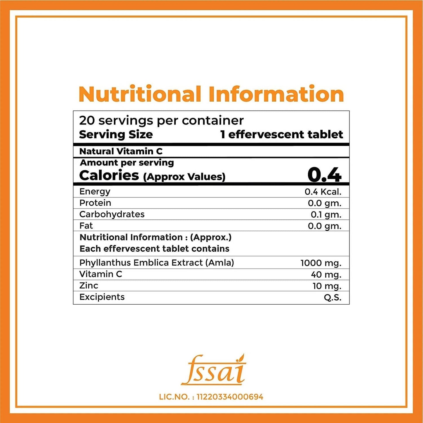 Boldfit Natural Vitamin C 1000mg Effervescent Tablets (Orange Flavor) | Swadesiicart