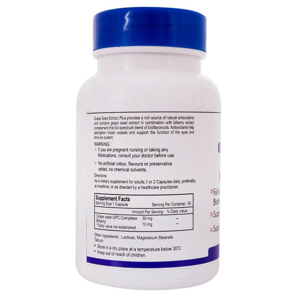 Healthvit Grape Seed And Bilberry Capsules - Swadesiicart
