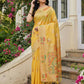 Shree Shyam Fashion Yellow Linen Cotton Saree