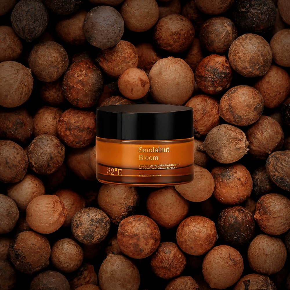 82°E By Deepika Padukone Sandalnut Bloom Smoothening crème moisturiser with sandalwood and peptides | Swadesiicart
