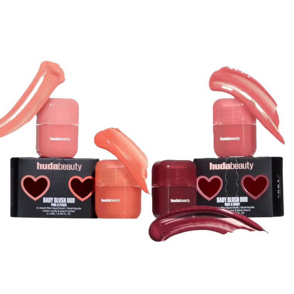 Huda Beauty Baby Blush Duo - Rose & Berry | Swadesiicart