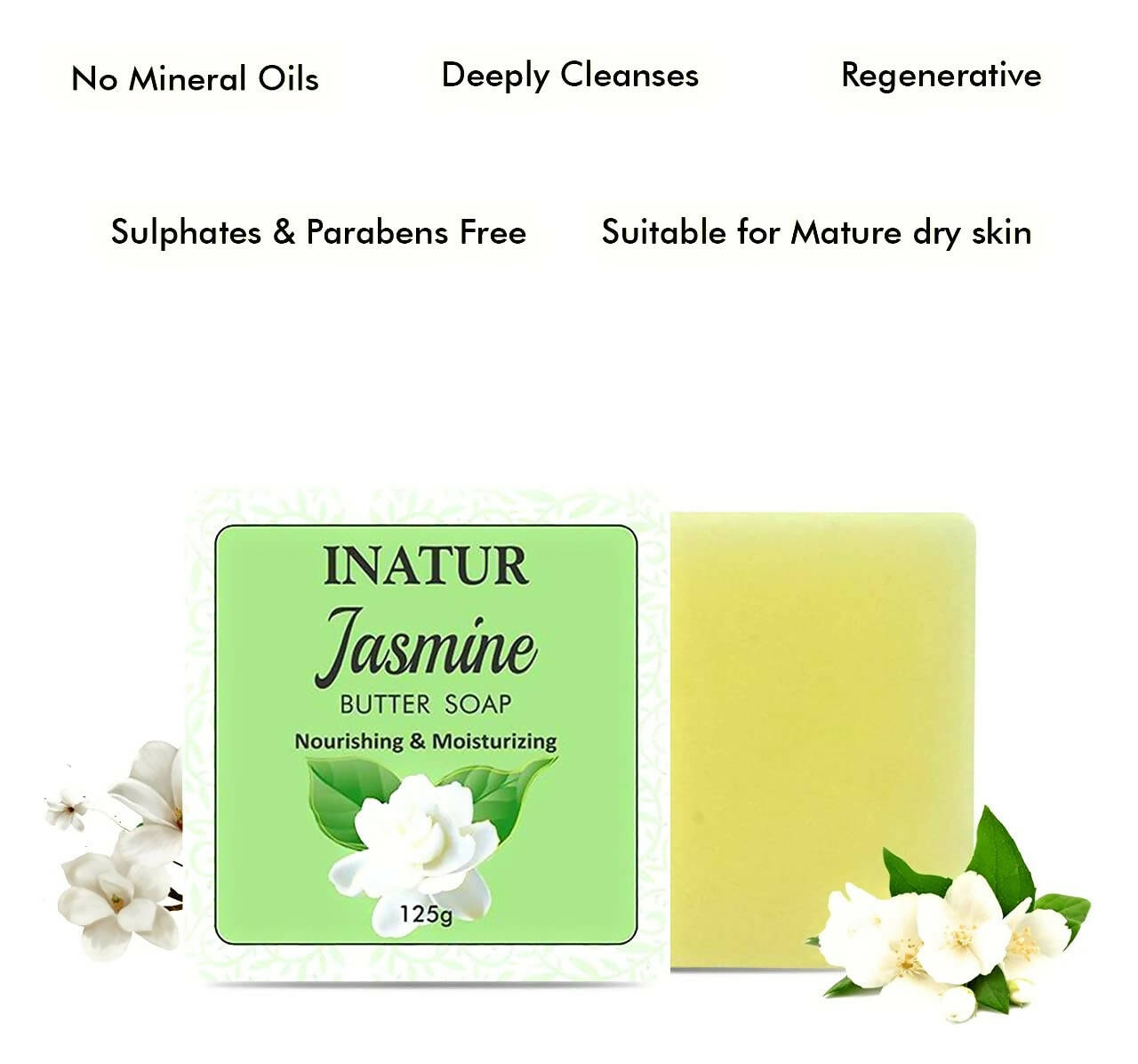 Inatur Jasmin Butter Soap - Swadesiicart