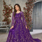 Anaita Purple Embroidered Net Stitched Anarkali suit
