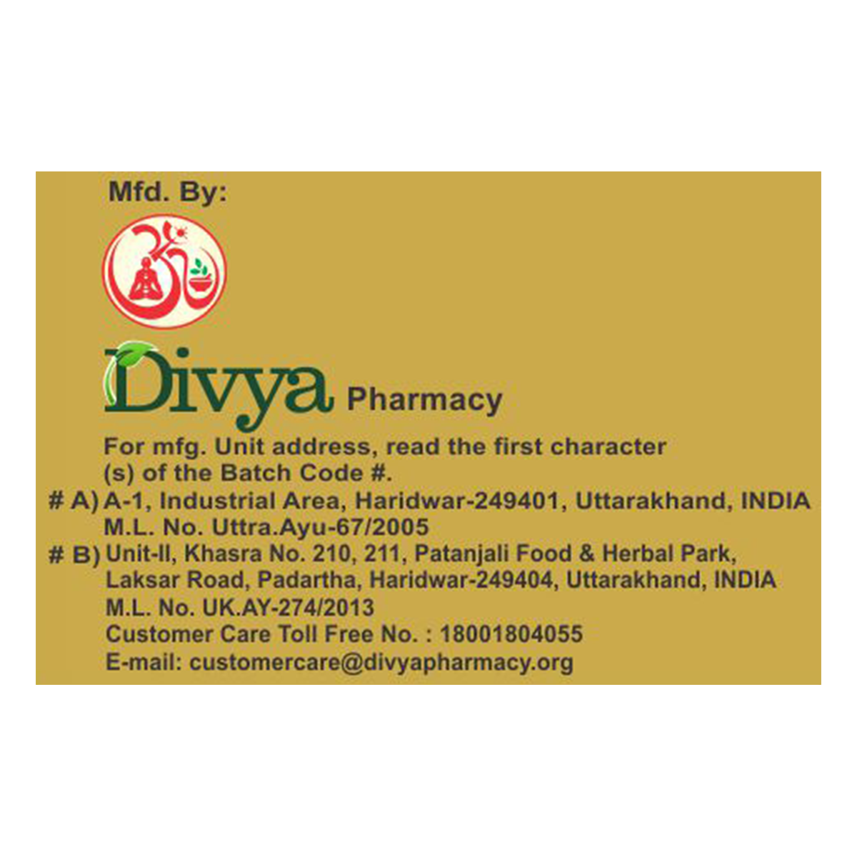 Patanjali Divya Vang Bhasma | Swadesiicart