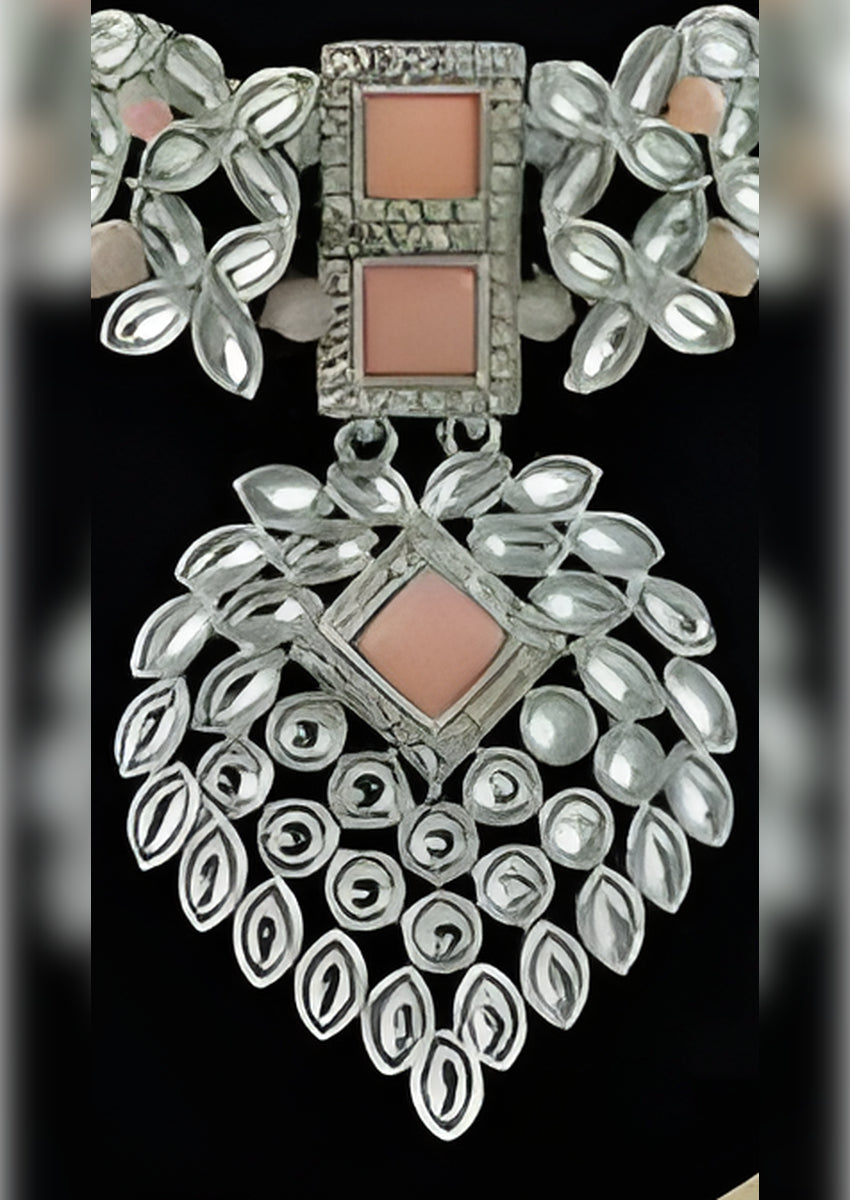 Jewel City Exquisite Crystal Flower Necklace Set | Swadesiicart