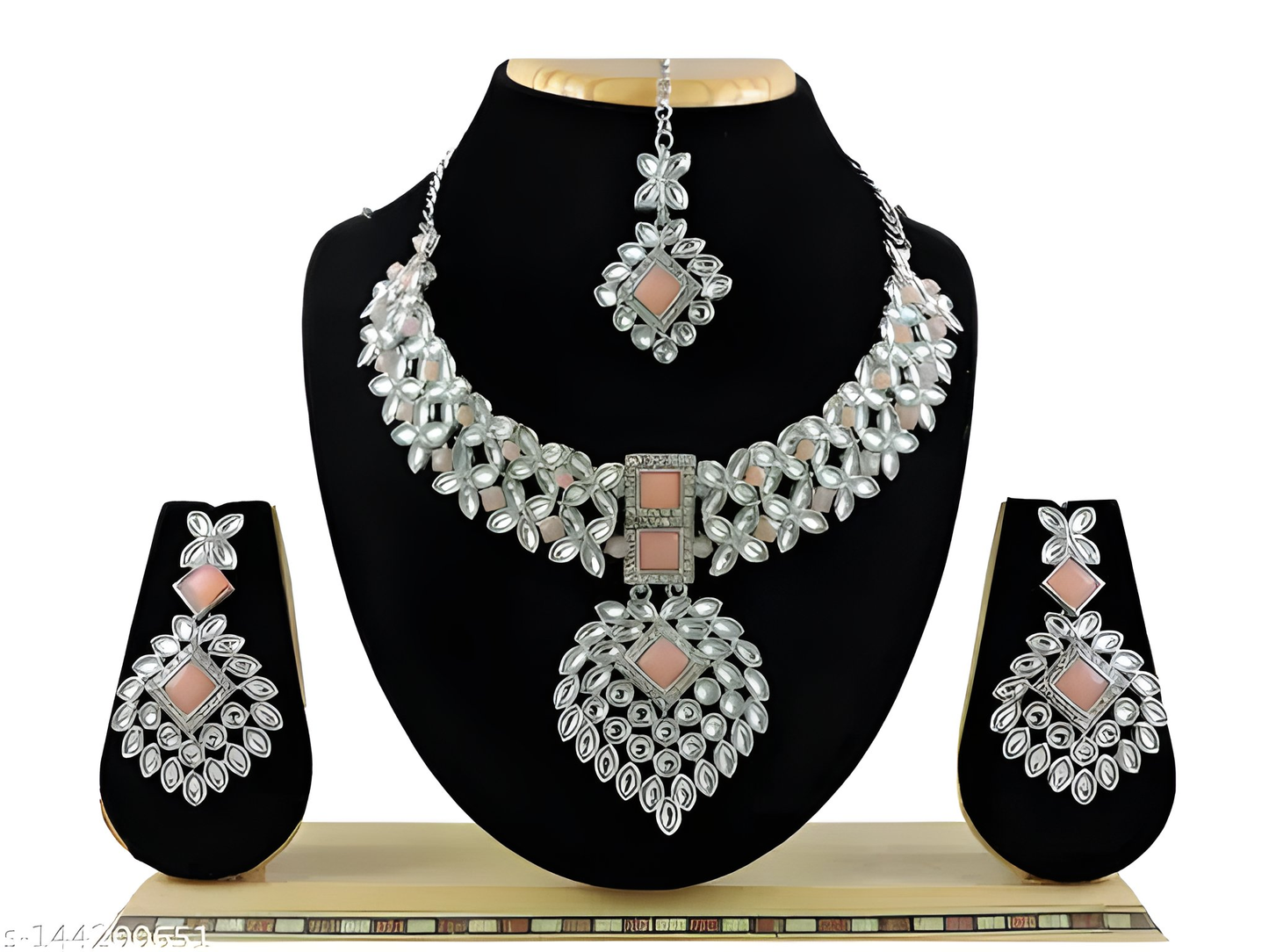 Jewel City Exquisite Crystal Flower Necklace Set | Swadesiicart