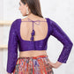 Joban Fashion Brinjal Gajji Silk Elbow Sleeveless Back Open Blouse - Swadesiicart
