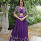 Lorenvalley Pure Chinnon With Rich Embroidered Sequins Work Lehenga Choli with Koti | Swadesiicart