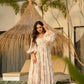 Aayaa Designer Printed Full Flared Gown - Multi Color