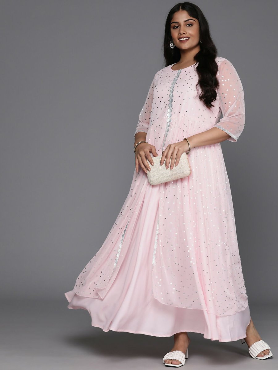 Ahalyaa Women's Traditional wear Ethnic Dress - Pink | Swadesiicart