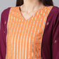 Ahalyaa Wine Crepe Solid Kurta Palazzo Set With Printed Dupatta | Swadesiicart