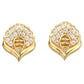 AanyaCentric Gold-Polished Mangalsutra with Pendant, 2 Pair Earrings