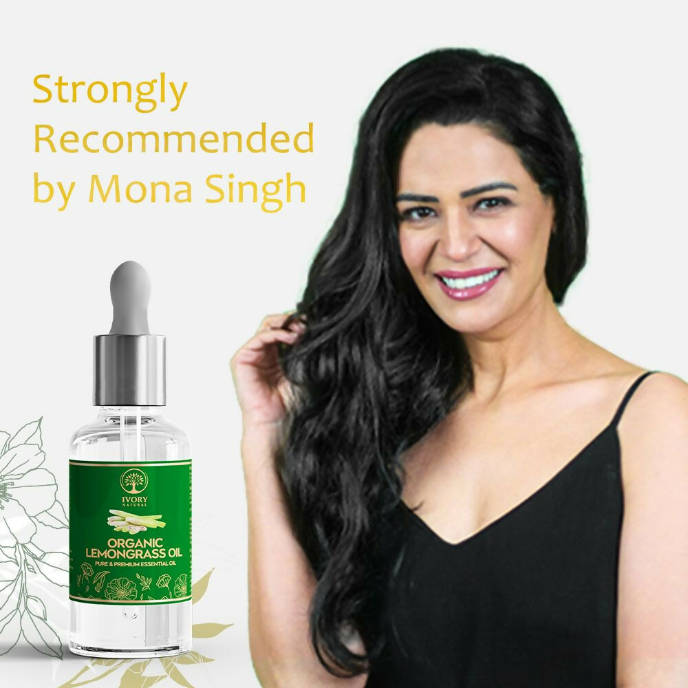 Ivory Natural Organic Lemongrass Oil Pure & Premium Essential Oil For Face, Scalp & Skin | Swadesiicart