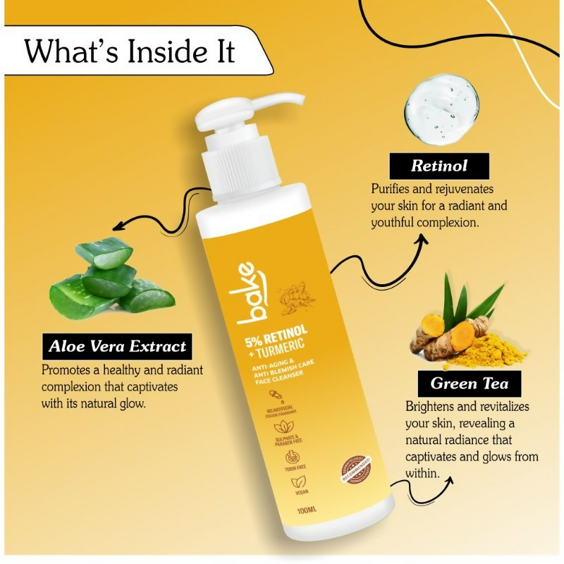 Bake 5% Retinol Face Cleanser | Swadesiicart