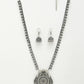 NVR Women's Silver-Toned Peacock Design Oxidized Necklace with Jhumka Earrings - Swadesiicart