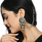 Mominos Fashion Johar Kamal Trendy Oxidized Silver Plated Bahubali Jhumkas - Mominos Fashion