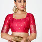 Vellora Rani Pink Premium Banarasi Silk Saree with Rich Golden Zari | Swadesiicart