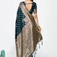 Vellora Navy Blue Premium Banarasi Silk Saree with Gold Zari | Swadesiicart