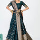Vellora Navy Blue Premium Banarasi Silk Saree with Gold Zari | Swadesiicart