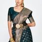 Vellora Navy Blue Premium Banarasi Silk Saree with Gold Zari | Swadesiicart