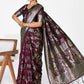 Vellora Wine Banarasi Silk Saree with Heavy Traditional Zari | Swadesiicart