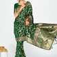 Vellora Emerald Green Banarasi Silk Saree with Rich Golden Zari Weaving | Swadesiicart