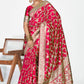 Vellora Rani Pink Banarasi Soft Silk Saree with Heavy Golden Jaal Weaving | Swadesiicart