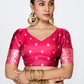 Vellora Rani Pink Banarasi Soft Silk Saree with Heavy Golden Jaal Weaving | Swadesiicart